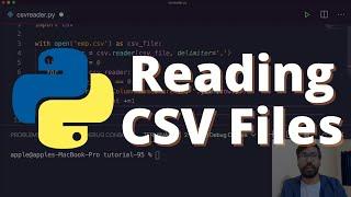 [42] Reading CSV Files in Python | Python Project #7