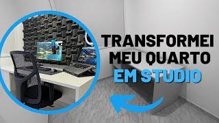 Transformando um quarto em um STUDIO de GRAVAÇÃO para YOUTUBE! 