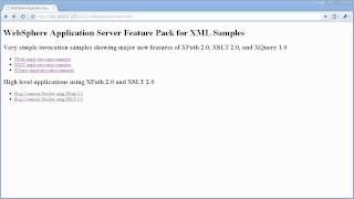 WAS XML Feature Pack Demo 3 - End to End XSLT 2.0 - 1/2