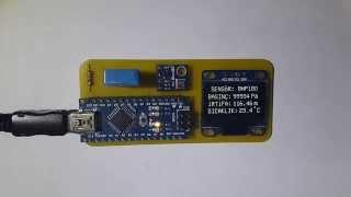 Arduino ~ BMP180 Barometric Pressure and I²C OLED Display