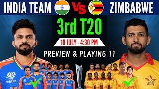 India vs Zimbabwe 3rd T20 Playing 11 | Ind vs Zim T20 Series 2024 | IND vs ZIM Playing 11 2024