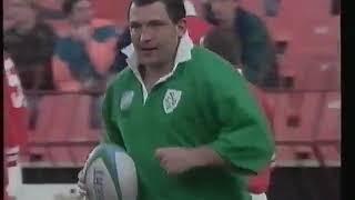 Nick Popplewell try vs Wales Rugby 1995