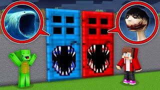 Mikey SCARY BLOOP vs JJ SCARY UMA Door Survival Battle Minecraft ! (Maizen)