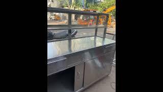 Stainless steel display counter all typ counter #ahmedabad #gujarat #counter #SAMURAISTEEL