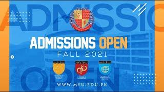 Admissions Open for fall 2021