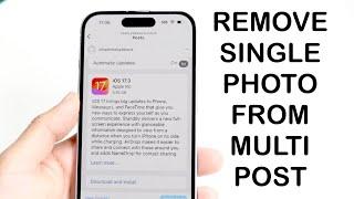 How To Delete 1 Photo From Multiple Photo Instagram Post! (2024)