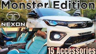 TATA NEXON  2022 MODIFIED TO MONSTER EDITION WITH 15 ACCESSORIES ALL THE WAY FROM KARNATKA....!!