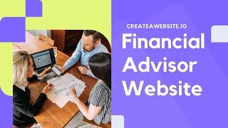 Build Your Financial Advisor  Website with CreateAWebsite.io