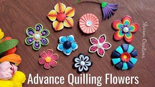 Advance Quilling Flowers In 10 Styles/ New Designs of Paper Quilled Flowers