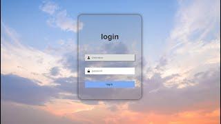 How To Create Transparent Login Form Using HTML and CSS