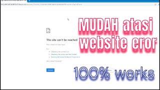 Cara MUDAH atasi website eror. This site can't be reached