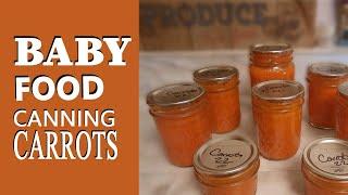 Homemade Baby Food Canning Carrots