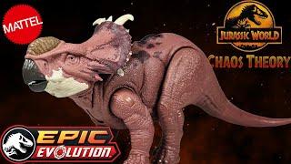 Mattel Chaos Theory Pachyrhinosaurus Review!! Jurassic World Epic Evolution Wild Roar