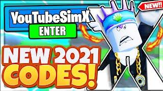 (2021) YOUTUBE SIMULATOR X CODES *FREE CASH* ALL NEW SECRET OP ROBLOX YOUTUBE SIMULATOR X CODES!