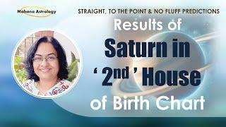 SATURN IN 2ND HOUSE of the birth chart - Vedic Astrology