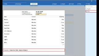 Tally Add On : Print Stock Item Bill of Material Details in TallyPrime software.