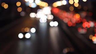 Bokeh Lights Of Night Traffic Stock Video