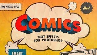 Comic Book Text Effect | photoshop | Çizgi roman yazı efekti [PSD]