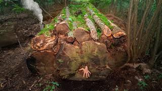 The most secret survival shelter. Warm and cozy Bushcraft dugout