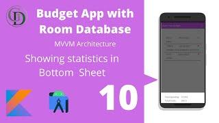 Statistics Bottomsheet - Budget Application with Room Library & MVVM Architecture Android