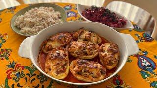 Try Chicken & Potato This Way!  With Creamy Beet Root Salad Complete Menu