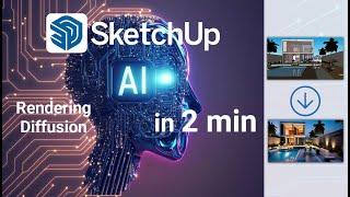 AI Rendering using SketchUp in 2 min - New Feature Diffusion #sketchup #ai #rendering