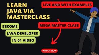 Java Masterclass: Learn Java in One Video with Live Examples and Demos | OpenTechLabs