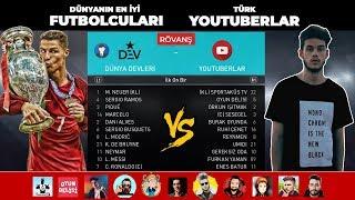 DÜNYANIN EN İYİ FUTBOLCULARI vs YOUTUBERLAR (RÖVANŞ MAÇI) PES 2018