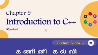 2. 11th Computer Science Chapter9 Introduction to C++ - Operators|C++ operators with example|11th CS