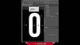 HALFTONE CIRCLES IN LETTER IN PHOTOSHOP #shorts