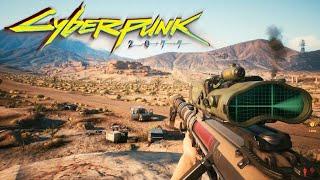 Cyberpunk 2077 - Desert Sniping Gameplay (4K/60FPS)