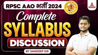 RPSC AAO 2024 | RPSC AAO Syllabus 2024 | By Sandeep Sir