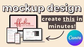 Create a Digital Product Mockup in Minutes | Canva Tutorial