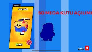 1300 TL 50 MEGA KUTU AÇTIM!! 999 Elmas Mega Kutu Açılımı -Brawl Stars