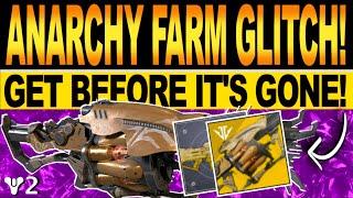 Destiny 2 | NEW ANARCHY FARM GLITCH! How To GET BEFORE IT'S GONE, Fast & Easy EXOTIC Cheese, DO NOW!