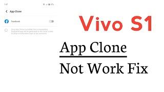 Vivo S1 Application Clone Not Working Problem Solve