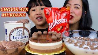 EATING MALTESERS CAKE | CHOCOLATE BALLS & MiLK | CHOCOLATE ICECREAM | MUKBANG ASMR