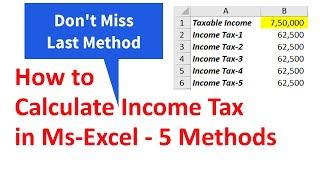 5 Methods of Tax Computation in Excel - Using IF(), IFS(), MAX()