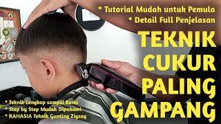 Teknik Gampang !! Tutorial Cukur Rapi Tipis Sedang Gradasi Anak Sekolah || Full Detail Untuk Pemula