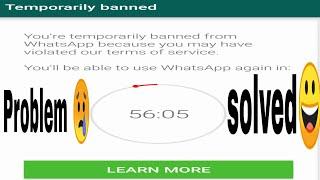 You're temporarily banned from WhatsApp problem solution | WhatsApp account banned problem solution