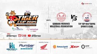 TIP TOP HELP NEPAL vs GANDAKI PROVINCE | DAY 6 - 5th Tiger Cup Men's Volleyball Championship 2081|