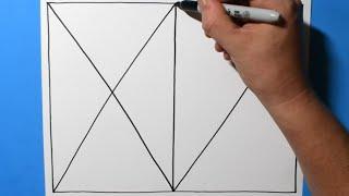 3D Line Drawing Pattern | Satisfying Optical Illusion