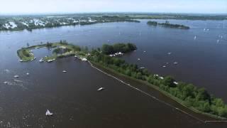 Dronevlucht boven Loosdrechtse plassen