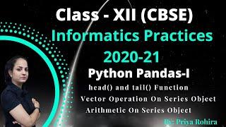 Ch#1 head() and tail() function | Vector Operation on Series Object | Arithmetic on Series Object