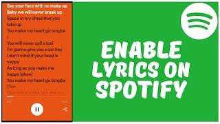 How To Enable Lyrics On Spotify Pc (2023)