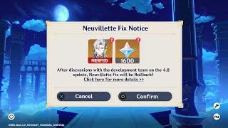 OFFICIAL! 1600 FREE PRIMOGEMS FOR NEUVILLETTE NERF - Genshin Impact