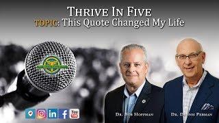 Thrive In Five: This Quote Changed My Life: The Masters Circle Global