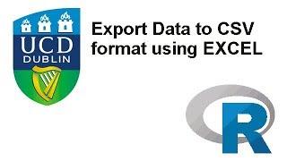 Export data to CSV format with EXCEL