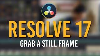 How To Save Still Frames or Images In Davinci Resolve 17/18