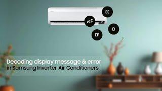 How to decode error messages in your inverter air conditioner | Samsung